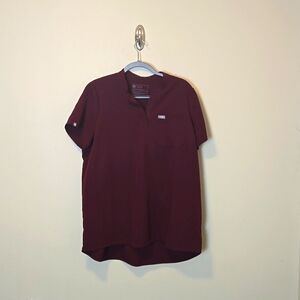 Figs Women's Top in Burgundy